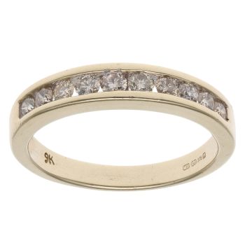 9ct Yellow Gold 0.50ct Brilliant Cut Diamond Eternity Ring