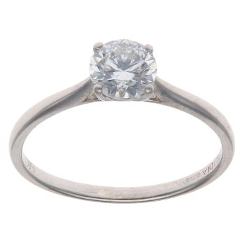 9ct White Gold 1.00ct Brilliant Cut Lab Grown Diamond Solitaire Ring