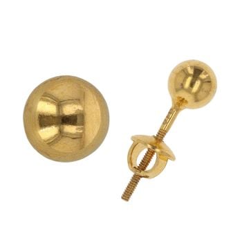 22ct Yellow Gold Ball Stud Earrings