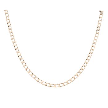 9ct Yellow Gold Square Curb Chain 20"