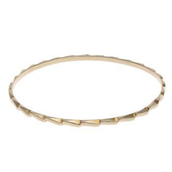 9ct Yellow Gold Patterned Bangle