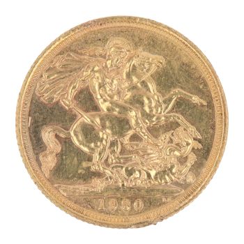 1980 Elizabeth II Decimal Portrait UK Full Sovereign Coin