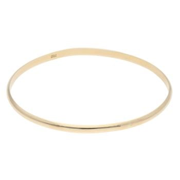 9ct Yellow Gold Solid Plain Bangle