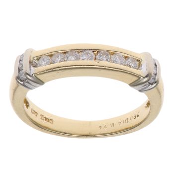 18ct Yellow Gold 0.75ct Brilliant Cut Diamond Five Stone Ring