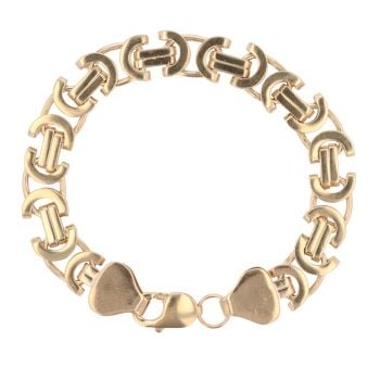 9ct Yellow Gold Byzantine Bracelet 8"