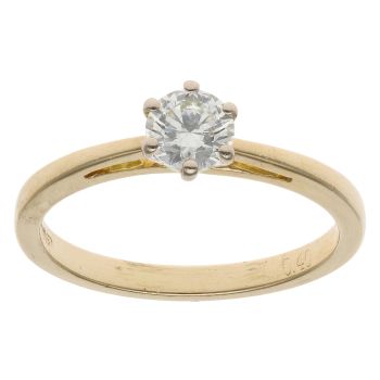18ct Yellow Gold 0.40ct Brilliant Cut Diamond Solitaire Ring