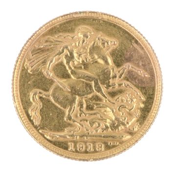 1918 George V Full Sovereign Coin