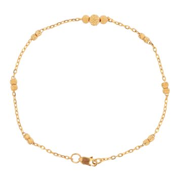 22ct Yellow Gold Bead Bracelet 7"