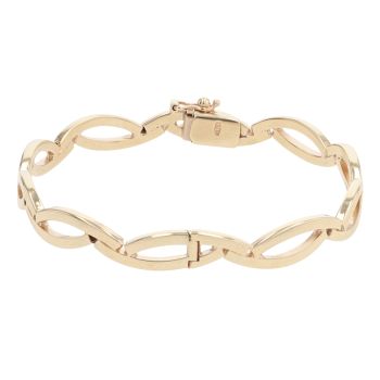 9ct Yellow Gold Hinged Wave Bangle