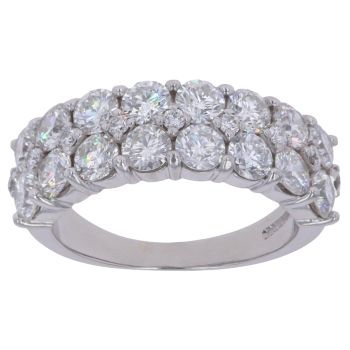 Platinum 3.40ct Brilliant Cut Diamond Fancy Ring