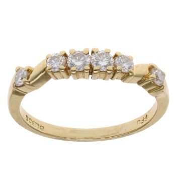 18ct Yellow Gold 0.35ct Brilliant Cut Diamond Fancy Ring