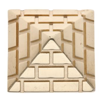 9ct Yellow Gold Patterned Pyramid Signet Ring