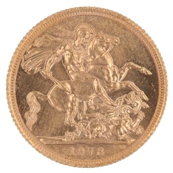 1978 Elizabeth II Decimal Portrait UK Full Sovereign Coin