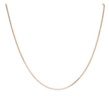9ct Rose Gold Box Chain 16"