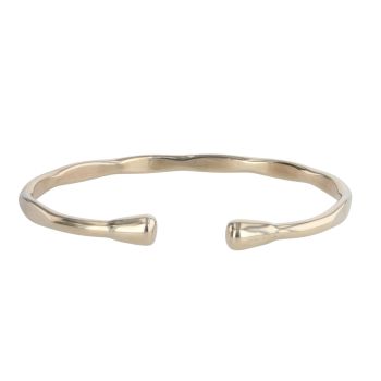 9ct Yellow Gold Angled Edge Torque Bangle