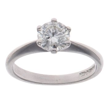 18ct White Gold 0.65ct Brilliant Cut Diamond Solitaire Ring