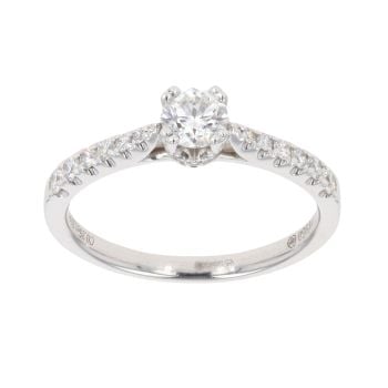 Platinum 0.57ct Brilliant Cut Diamond Solitaire Ring