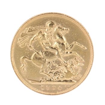 1904 Edward Full Sovereign Coin