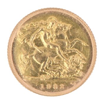 1982 Elizabeth II Half Sovereign Coin