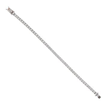 18ct White Gold 3.03ct Diamond Tennis Bracelet 7"