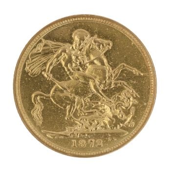 1872 Victoria Full Sovereign Coin