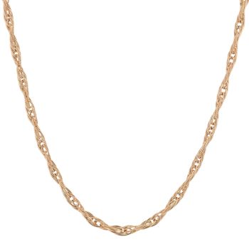 9ct Yellow Gold Patterned Twist Chain 20"