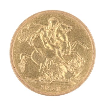 1886 Victoria Full Sovereign Coin
