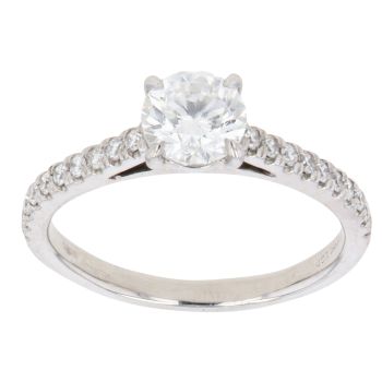 Platinum 1.32ct Brilliant Cut Lab Grown Diamond Solitaire Ring