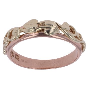 9ct Yellow and Rose Gold Tree Of Life 3.4mm Clogau Wedding Band