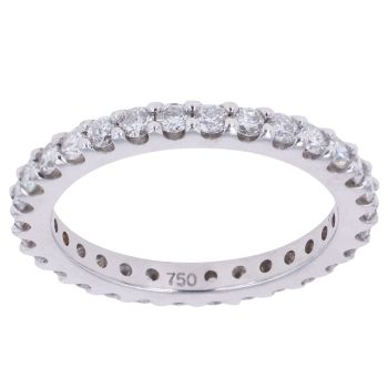 18ct White Gold 1.00ct Brilliant Cut Lab Grown Full Eternity Ring