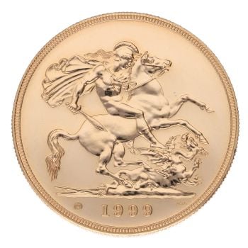 1999 Elizabeth II 5 Pound Quintuple Sovereign Coin