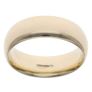 9ct Yellow Gold Wedding Band 6.9mm