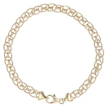 9ct Yellow Gold Fancy Bracelet 7.5"