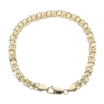 9ct Yellow Gold Byzantine Bracelet 7.5"