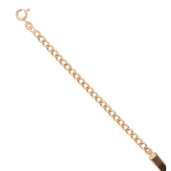 9ct Yellow Gold ID Curb Bracelet 8"