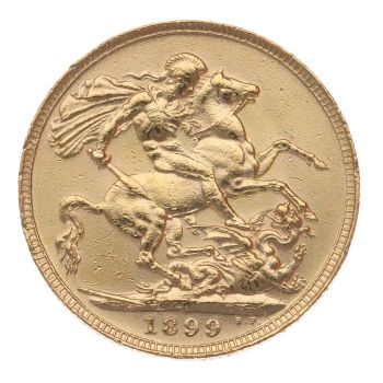 1899 Victoria Old Head Australia Full Sovereign Coin