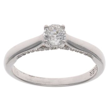 18ct White Gold 0.50ct Brilliant Cut Diamond Solitaire Ring
