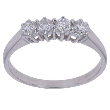 18ct White Gold 0.33ct Brilliant Cut Diamond Four Stone Ring