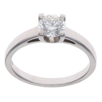 Platinum 0.80ct Brilliant Cut Diamond Solitaire Ring