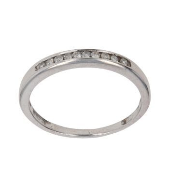 9ct White Gold 0.10ct Brilliant Cut Diamond Eternity Ring