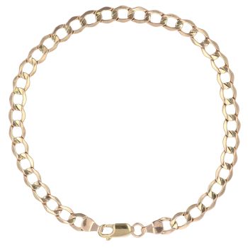 9ct Yellow Gold Curb Bracelet 8.5"