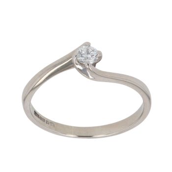 9ct White Gold 0.15ct Diamond Solitaire Ring