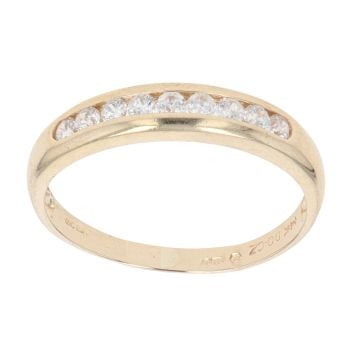 14ct Yellow Gold Cubic Zirconia Half Eternity Ring