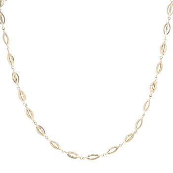9ct Yellow Gold Fancy Oval Links Chain 18"