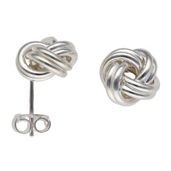 Silver Small Knot Earrings