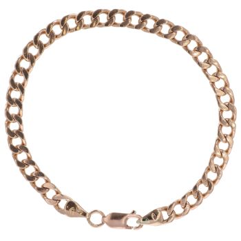 9ct Yellow Gold Curb Bracelet 8"