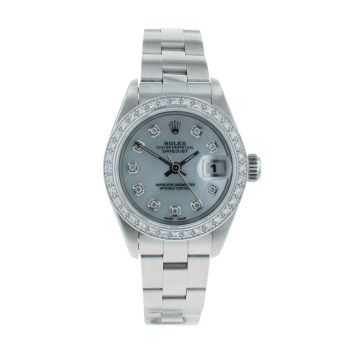 Rolex Custom Oyster Perpetual Date Pre Owned Watch Ref 69160