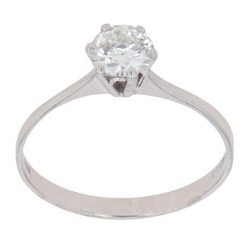 18ct White Gold 0.75ct Brilliant Cut Diamond Solitaire Ring