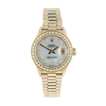 Rolex Custom Datejust Pre Owned Watch Ref 69178