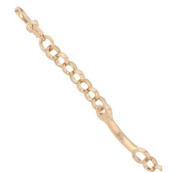 9ct Yellow Gold Spanner Belcher Bracelet 6"